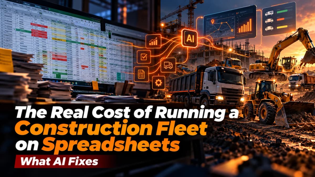 The Real Cost of Running a Construction Fleet on Spreadsheets and What AI Fixes