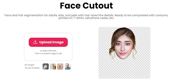 AI Face Cutout