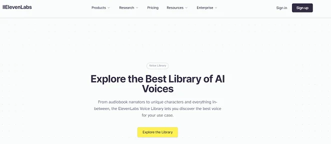 AI voice library