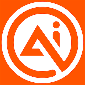 AIChief White Icon on Orange Background
