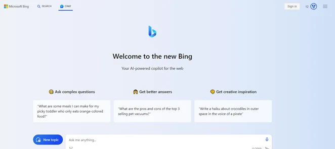 Bing AI Chat