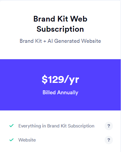 Brand kit web subscription