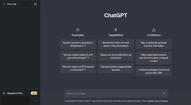 ChatGPT Homepage