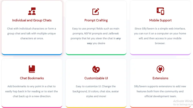 Features of Silly Tavern AI