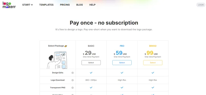 LogoMakerr pricing