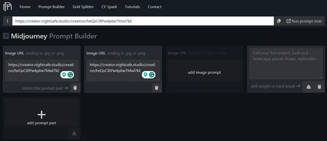 Midjourney Prompt Builder