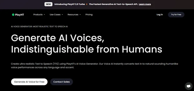 PlayHT AI voice generator