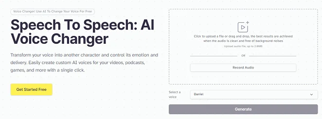 Speech to speech voice AI