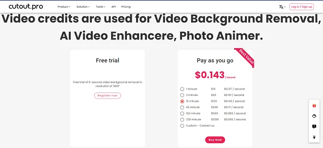 Video pay as you go