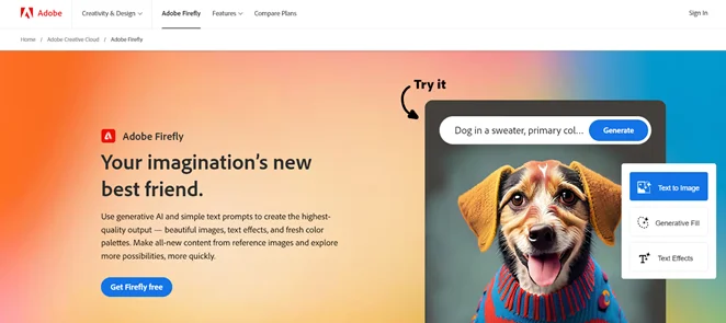 Adobe Firefly for AI Images