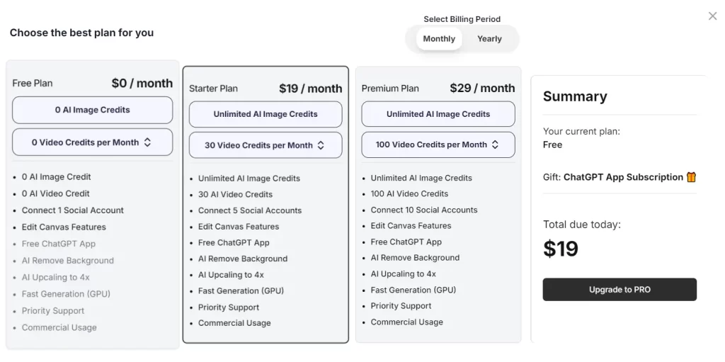 Stockimg ai Pricing Plan