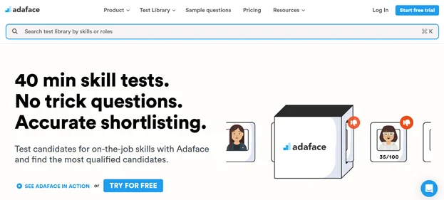 Adaface homepage