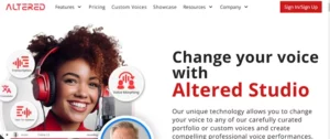 Altered AI homepage