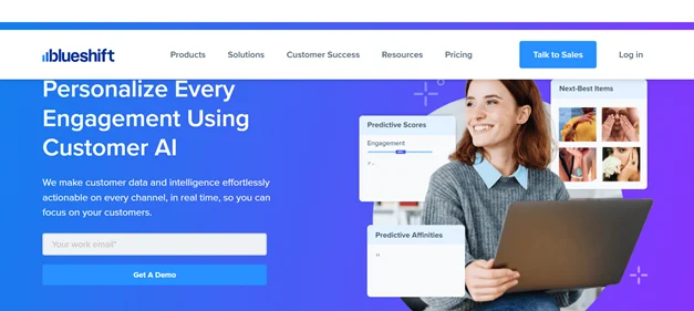Blueshift homepage
