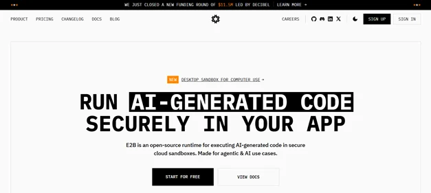E2B homepage