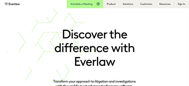 Everlaw homepage