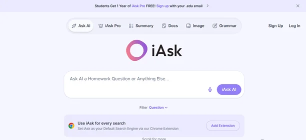 IAskAI homepage