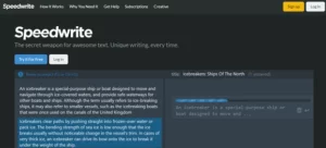 Speedwrite homepage