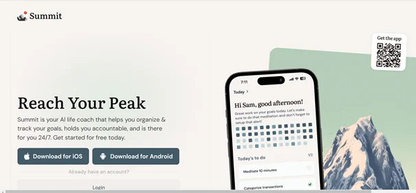 Summit homepage