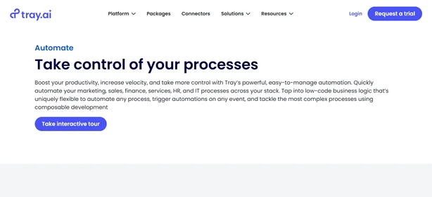 Tray homepage