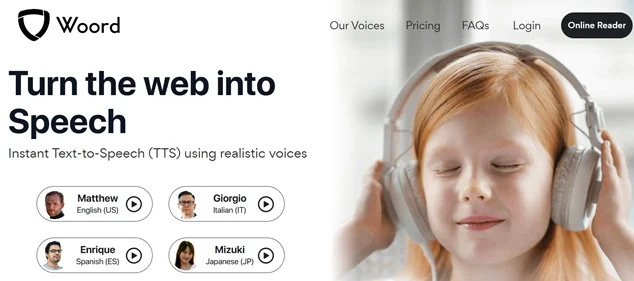 Woord homepage