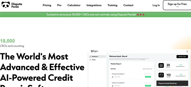 Dispute Panda homepage
