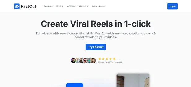 FastCut homepage