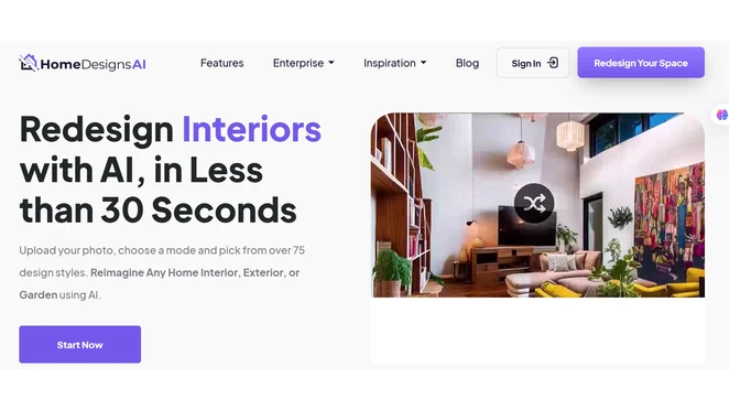 HomeDesignsAI ReImagine Any Home Interior and