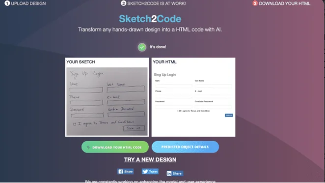 Sketch2Code