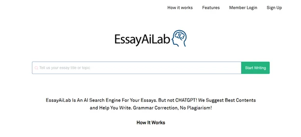 Essaybot homepage