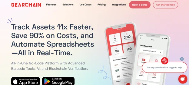 Gearchain AI homepage