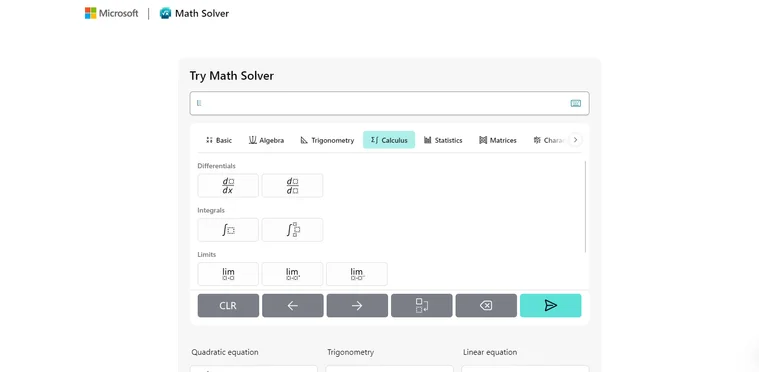 Microsoft Math Solver