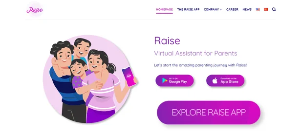 Raise homepage