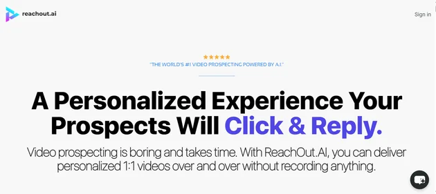 Reachout homepage