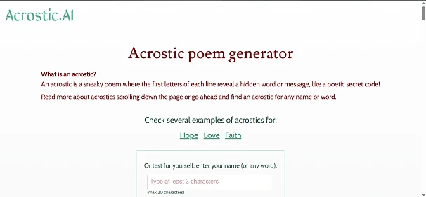 Acrostic AI