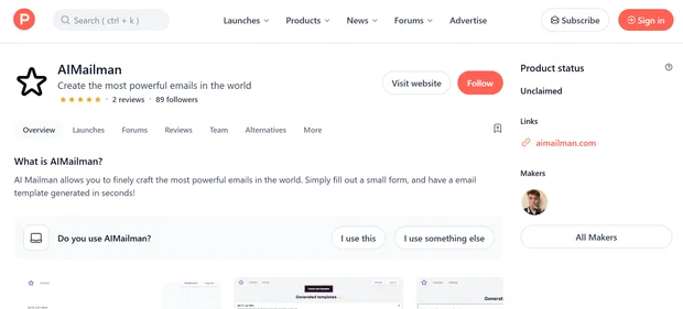 AiMailman homepage