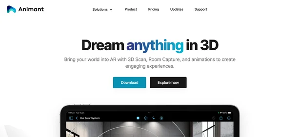Animant homepage