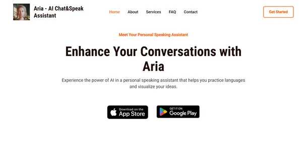 Aria homepage
