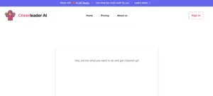 Cheerleader AI homepage