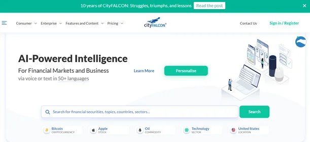 CityFALCON AI homepag e