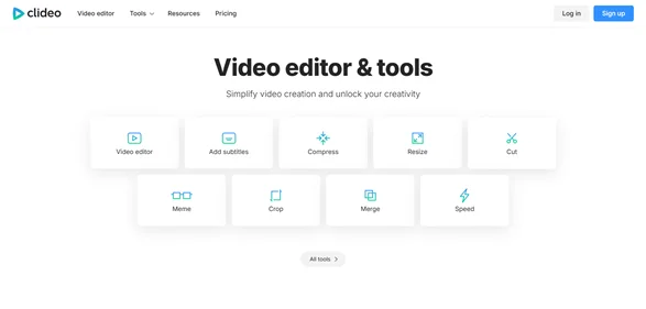 Clideo Homepage