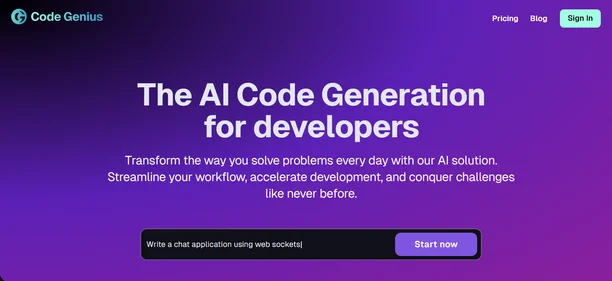 Code Genius homepage