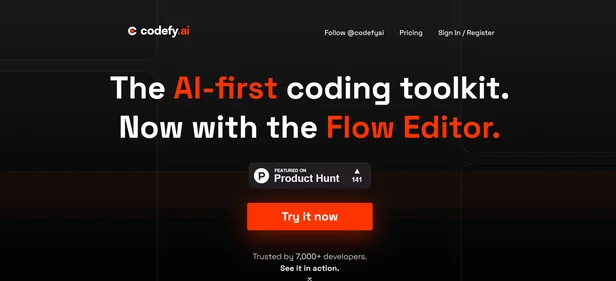 Codefy AI homepage
