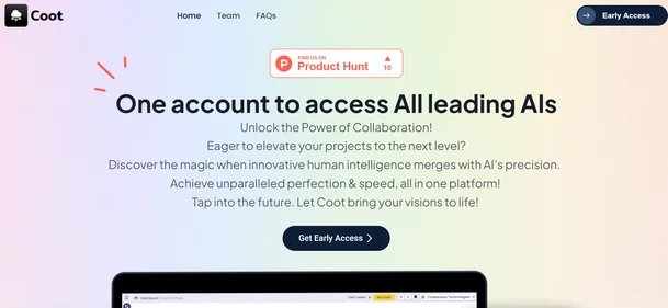 Coot AI homepage