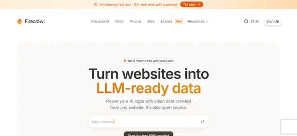 Firecrawl homepage
