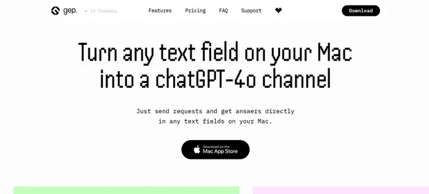GepChat homepage