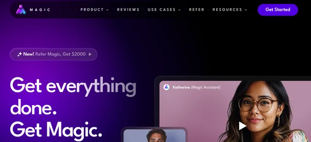 GetMagicNow homepage
