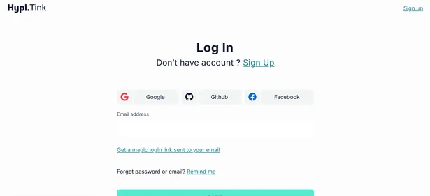 Hypi App homepage