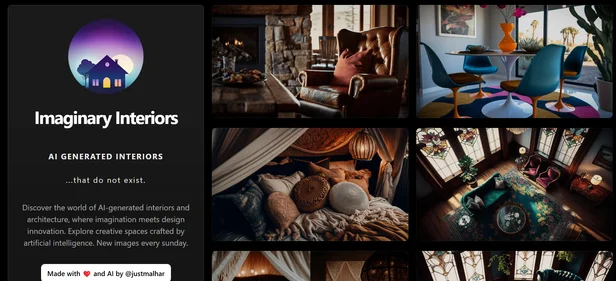 Imaginary Interiors homepage