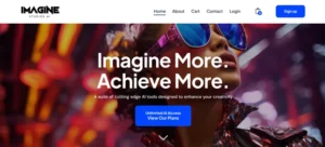 Imagine Studios AI homepage